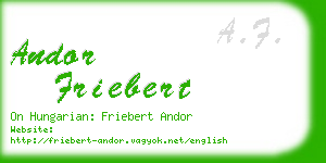 andor friebert business card
